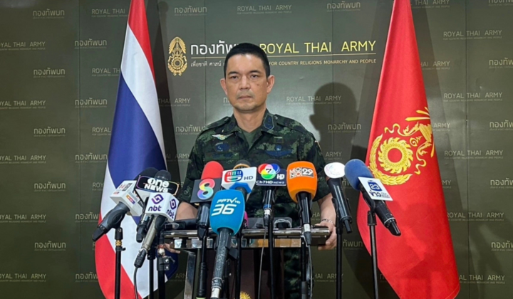 Người phát ngôn quân đội Thái Lan Winthai Suvaree. (Ảnh: Khaosod)