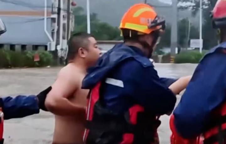 Đây là tình huống nguy hiểm nhất mà vợ chồng Lưu từng trải qua từ khi kết hôn. (Ảnh: Handout)