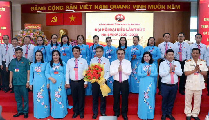 Đại hội Đại biểu Đảng bộ phường Bình Hưng Hòa. (Ảnh: L.V)