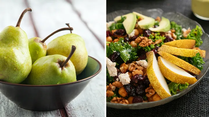 Lê và các món salad rau theo mùa rất phù hợp để ăn trong tiết lập thu, vừa ngon vừa tăng cường sức khỏe. (Ảnh: Everyday Weath)