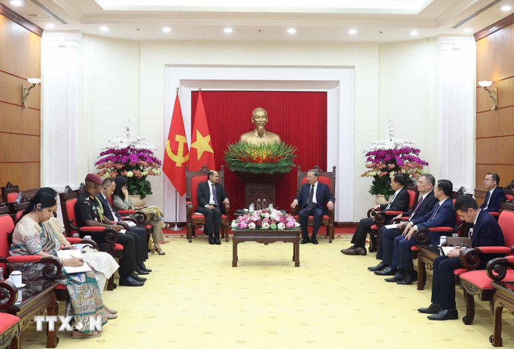 Quang cảnh buổi tiếp. (Ảnh: TTXVN)