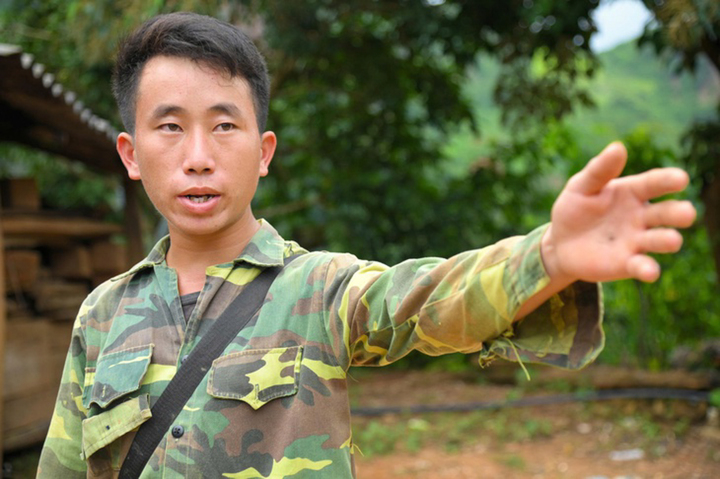 Anh Mùa A Thi, Trưởng bản Háng Pu Xi. (Ảnh: Diệp Chi)