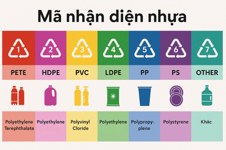 Các loại nhựa và khả năng tái chế của chúng. (Nguồn: STC)