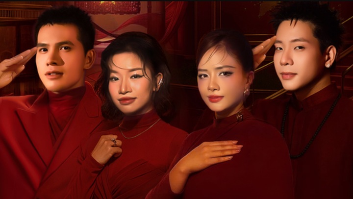 Bốn ca sĩ trẻ nổi tiếng thể hiện ca khúc.
