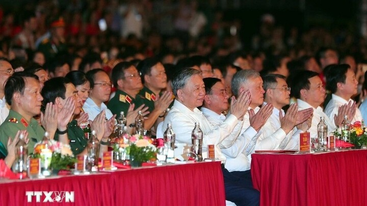 Tổng Bí thư Tô Lâm dự Chương trình tại điểm cầu Hà Nội.