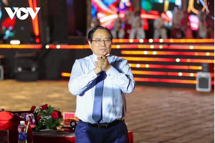 Thủ tướng Phạm Minh Chính dự chương trình tại điểm cầu Huế.