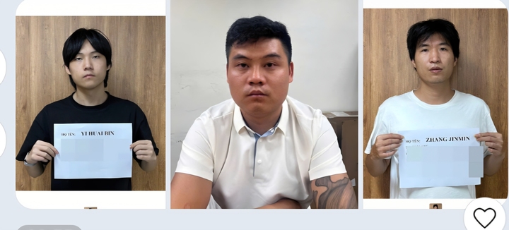 3 đối tượng người Trung Quốc. (Ảnh: CA)