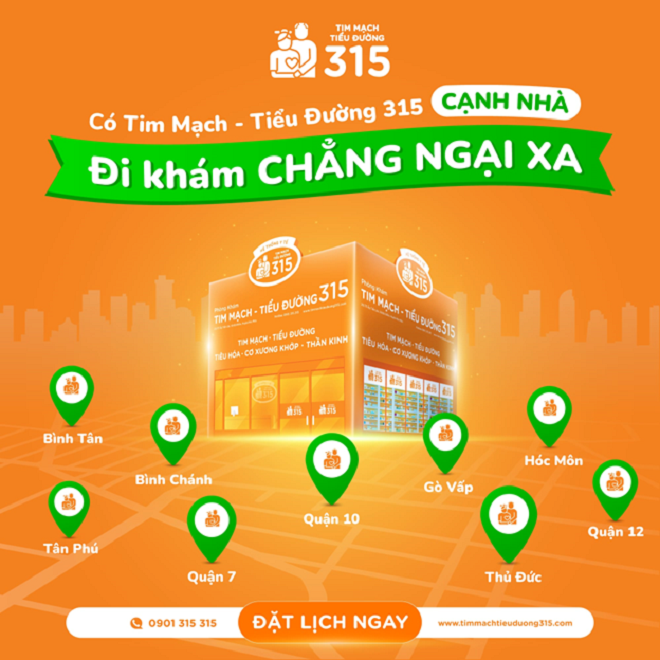 Hệ thống Y tế Tim mạch – Tiểu đường 315: Dịch vụ chăm sóc và theo dõi sức khỏe chuyên nghiệp, uy tín và tận tâm.