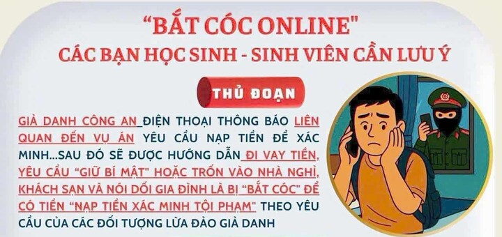 Cảnh báo thủ đoạn ‘bắt cóc online’ học sinh, sinh viên