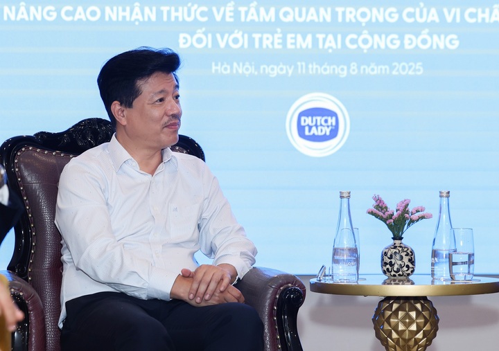 Ông Vũ Mạnh Cường, Giám đốc Trung tâm Truyền thông – Giáo dục Sức khỏe Trung ương, Bộ Y tế nhấn mạnh vai trò thiết yếu của vi chất dinh dưỡng trong phát triển toàn diện trẻ em Việt Nam.