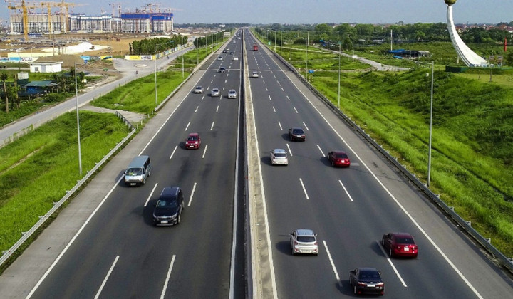 Một đoạn cao tốc Hà Nội - Hải Phòng.