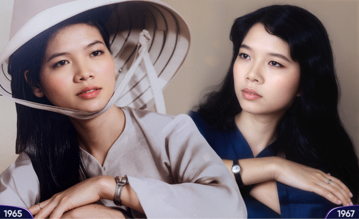 Hình ảnh lưu niệm của cô Vũ Minh Nghĩa - chiến sĩ nữ Biệt động Sài Gòn sau khi phục dựng.