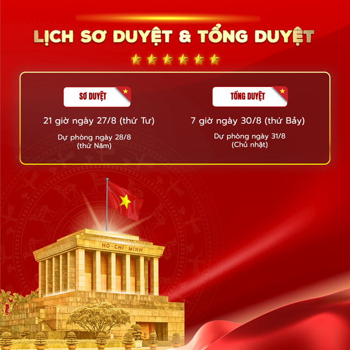 Lịch trình, lộ trình chi tiết Lễ diễu binh, diễu hành kỷ niệm Quốc khánh 2/9 - 2