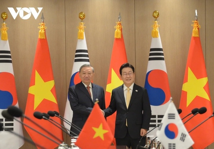 Tổng thống Hàn Quốc Lee Jae Myung đón và hội đàm với Tổng Bí thư Tô Lâm.