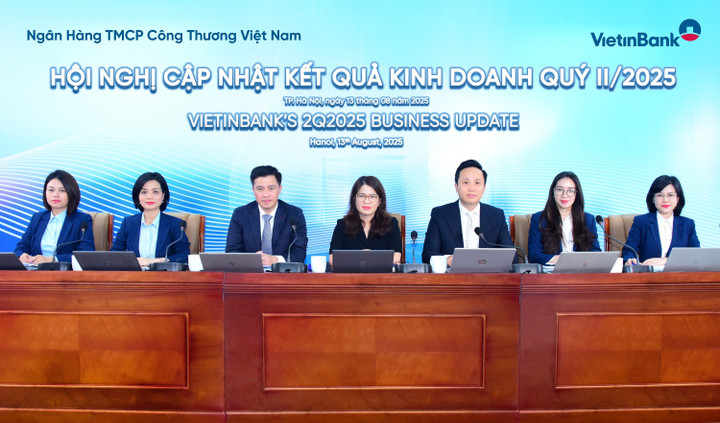 Toàn cảnh Hội nghị cập nhật kết quả kinh doanh quý 2/2025 của VietinBank.