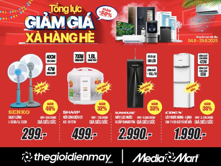 MediaMart tổng lực giảm giá, xả hàng hè: Giảm sâu đến 50% hàng nghìn sản phẩm - 4