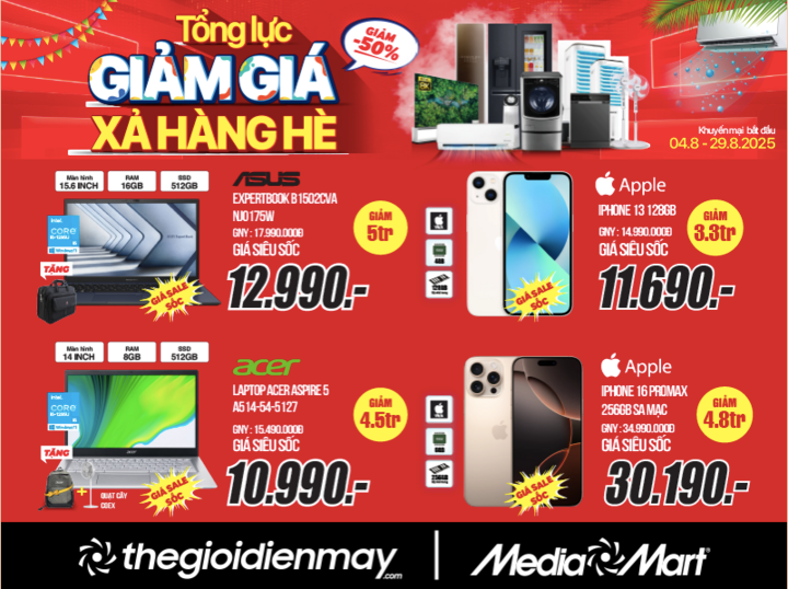 MediaMart tổng lực giảm giá, xả hàng hè: Giảm sâu đến 50% hàng nghìn sản phẩm - 5