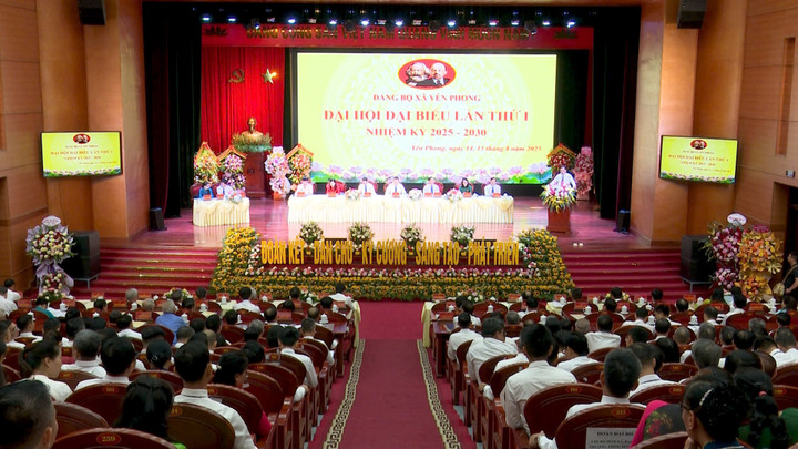 Toàn cảnh Đại hội xã Yên Phong, Bắc Ninh.