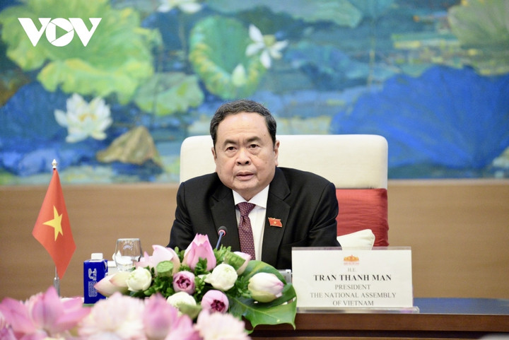 Chủ tịch Quốc hội Trần Thanh Mẫn tại cuộc hội kiến.