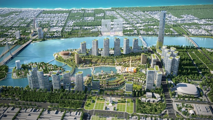 Perspektive eines Unterhaltungs- und kommerziellen Projektkomplexes im Wert von fast 80 Billionen.