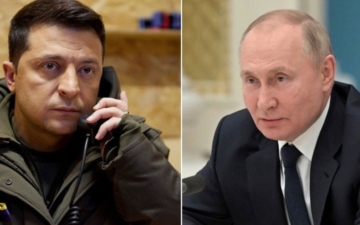 Tổng thống Ukraine Zelensky và Tổng thống Nga Putin (Ảnh: Sundayvision)