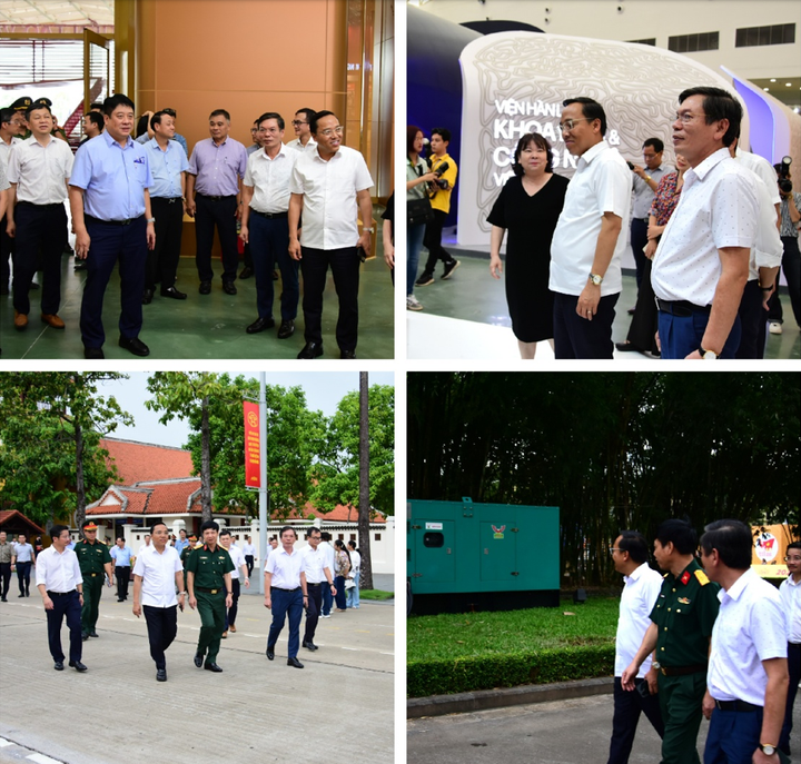 Đoàn công tác kiểm tra công tác đảm bảo điện tại Trung tâm Hội chợ Triển lãm Quốc gia và phối hợp với Bộ tư lệnh Lăng Hồ Chí Minh kiểm tra công tác đảm bảo xung quanh khu vực Quảng trường Ba Đình.