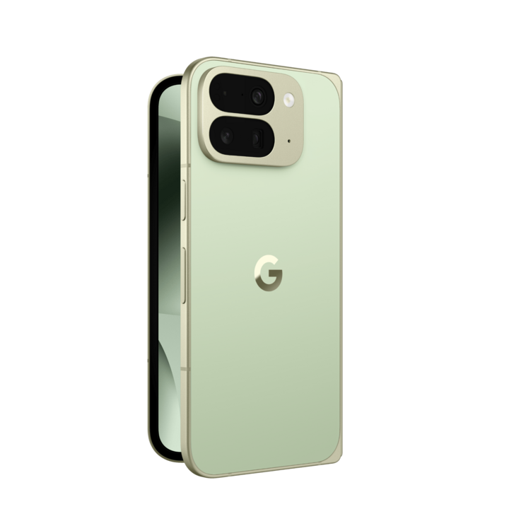 Mẫu điện thoại Pixel 10 Pro Fold màu xanh ngọc bích. (Nguồn: Google)