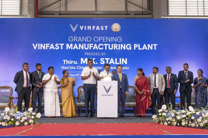 Khánh thành nhà máy tại Tamil Nadu (Ấn Độ), VinFast đánh dấu cột mốc mở cơ sở sản xuất đầu tiên ngoài lãnh thổ Việt Nam.