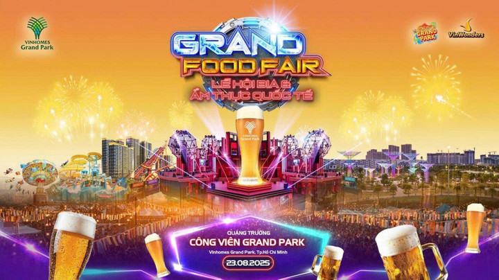 Grand Food Fair tổ chức vào ngày 23/8, nối dài chuỗi sự kiện quốc tế tại Vinhomes Grand Park.