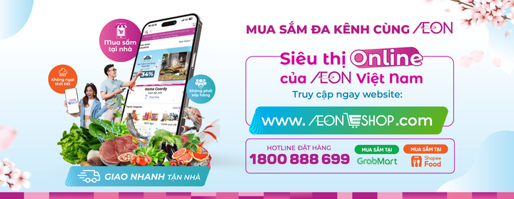 Các sản phẩm tiêu chuẩn chất lượng AEON cùng dịch vụ tận tâm giúp khách hàng mua sắm tiện lợi.