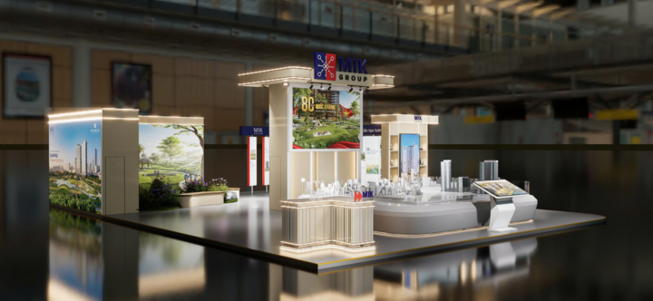Một góc phối cảnh không gian triển lãm của MIK Group.