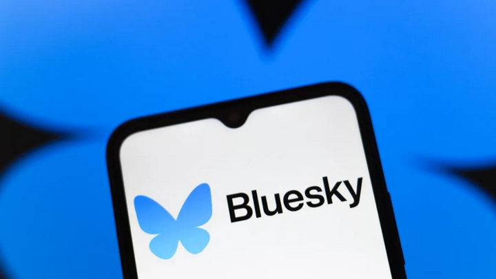 Logo mạng xã hội Bluesky. (Nguồn: Techcrunch)