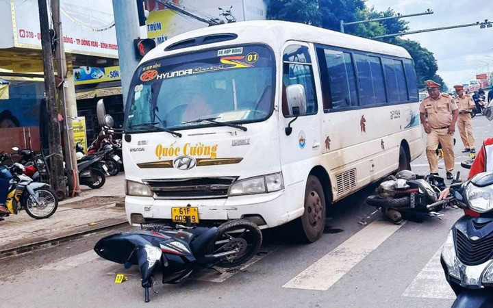 Hiện trường vụ tai nạn.