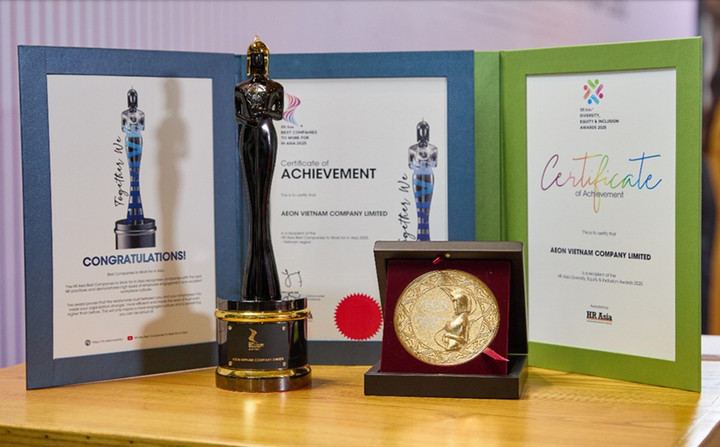 Những giải thưởng uy tín là minh chứng cho chiến lược đặt con người làm trọng tâm của AEON Việt Nam.