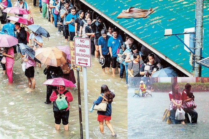 Khu vực Metro Manila bị ảnh hưởng của vùng áp thấp. (Ảnh: Philstar)