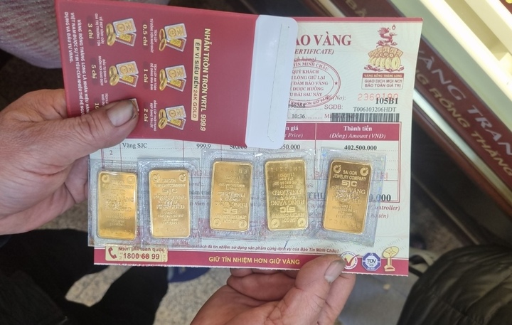 Giá vàng hôm nay lập đỉnh mới. (Ảnh: Công Hiếu).