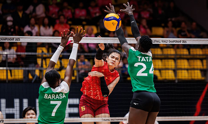 Đội tuyển bóng chuyền nữ Việt Nam thua trận thứ 3 tại giải thế giới. (Ảnh: FIVB)