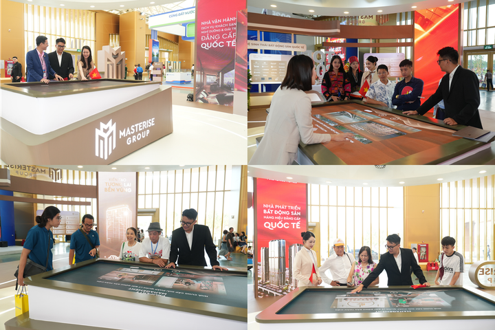 Khu vực trải nghiệm LED tương tác là điểm nhấn ấn tượng của khu trưng bày