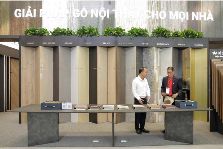 Gian hàng của Gỗ An Cường tại phân khu Khởi nghiệp kiếnquốc.