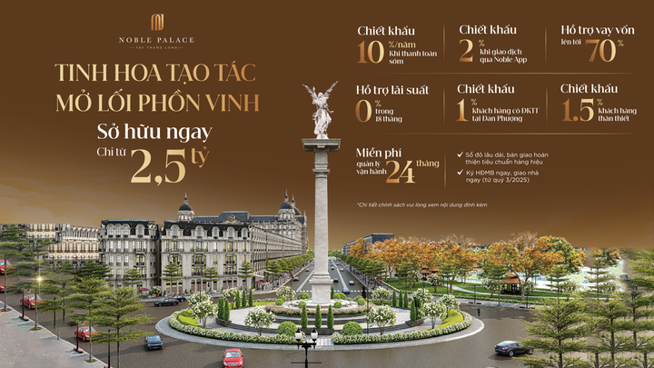 Ưu đãi được cộng hưởng lợi ích cùng chính sách “Tinh hoa tạo tác – Mở lối phồn vinh”.