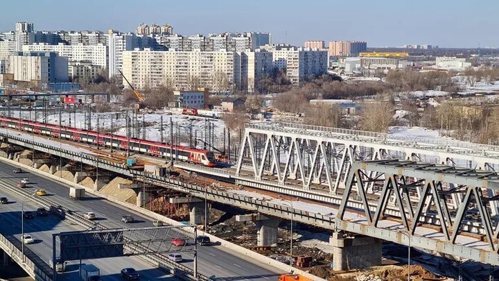 Một đoạn đường sắt cao tốc Moscow - St. Petersburg đang được xây dựng. (Nguồn: AGN Moscow)