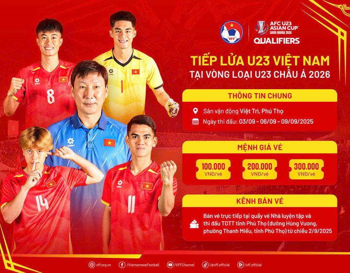 Ban tổ chức phân phối vé xem U23 Việt Nam.