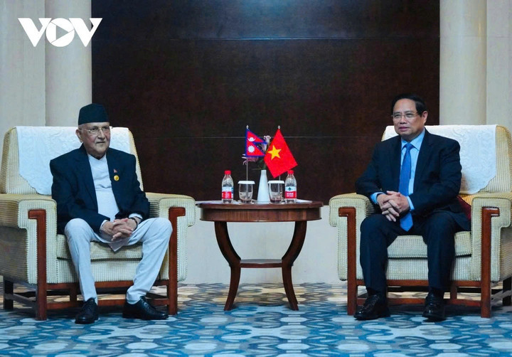 Thủ tướng Chính phủ Phạm Minh Chính đã có cuộc hội kiến với Thủ tướng Nepal Khadga Prasad Sharma Oli.