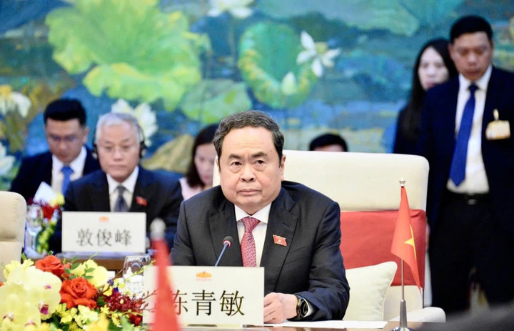 Chủ tịch Quốc hội Trần Thanh Mẫn phát biểu.