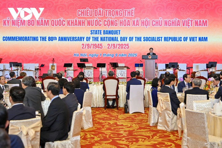 Chủ tịch nước Lương Cường phát biểu tại chiêu đãi trọng thể kỷ niệm 80 năm Quốc khánh 2/9.