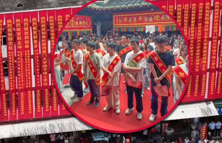 Một ngôi làng ở Phúc Kiến, được mệnh danh là “làng tiến sĩ” với 33 người đã nhận học vị tiến sĩ, mới đây tổ chức lễ trao học bổng để chào mừng thêm một nghiên cứu sinh. (Ảnh: SCMP/Jimu)