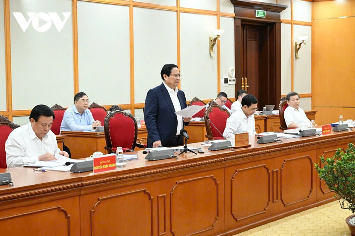 Thủ tướng Phạm Minh Chính phát biểu tại cuộc làm việc