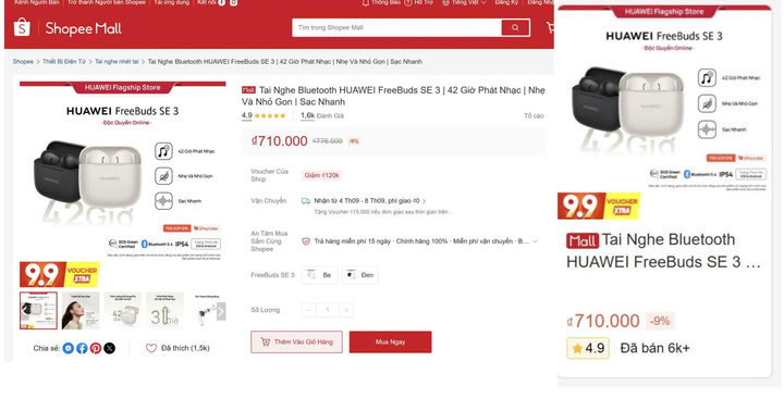 De HUAWEI FreeBuds SE 3-koptelefoon met lage kosten heeft de mijlpaal van meer dan 6.000 verkochte exemplaren op e-commerceplatforms bereikt.