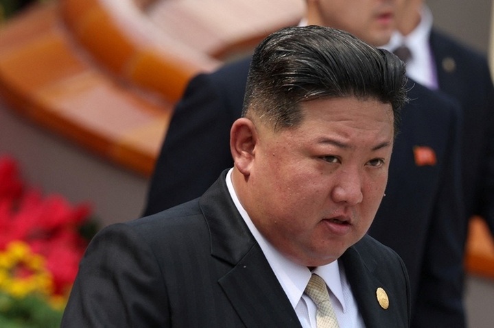 Nhà lãnh đạo Triều Tiên Kim Jong Un tham dự Lễ kỷ niệm 80 năm Kết thúc Thế chiến II. (Ảnh: Reuters)