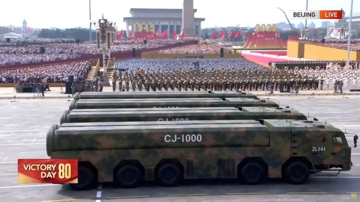 Tên lửa hành trình siêu thanh tầm xa CJ-1000 mới được cho là có tầm bắn lên tới vài nghìn km. Ảnh CCTV